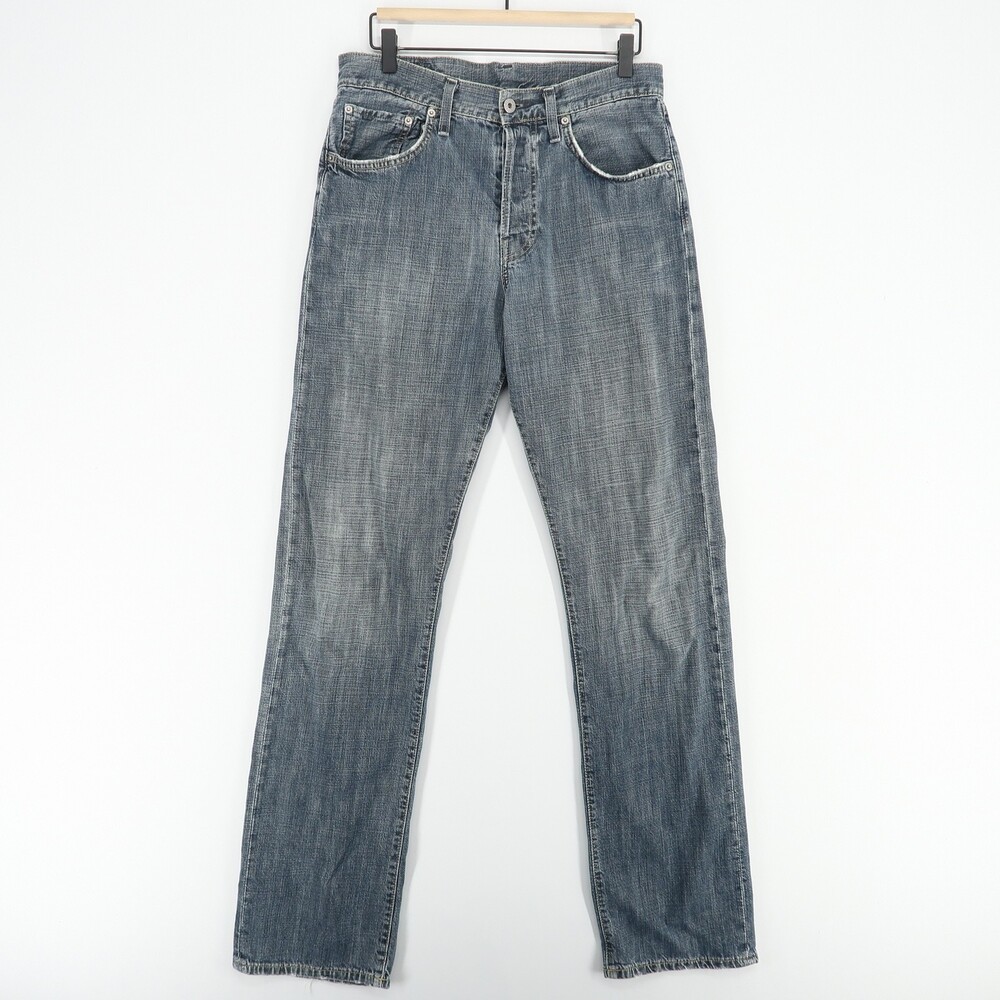 G Star Raw Jeans Mens 32x36 Blue Button Fly Straight Leg 100% Cotton‎